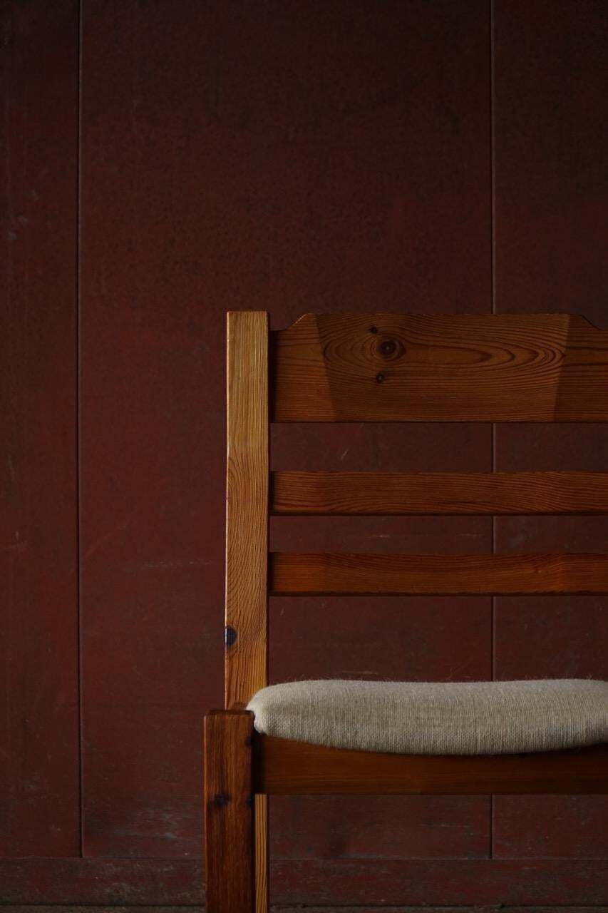 photo furniture Set Of 6 Brutalist Chairs In Pine, Hans Jørgen Frydendal, Danish Modern, 1970s