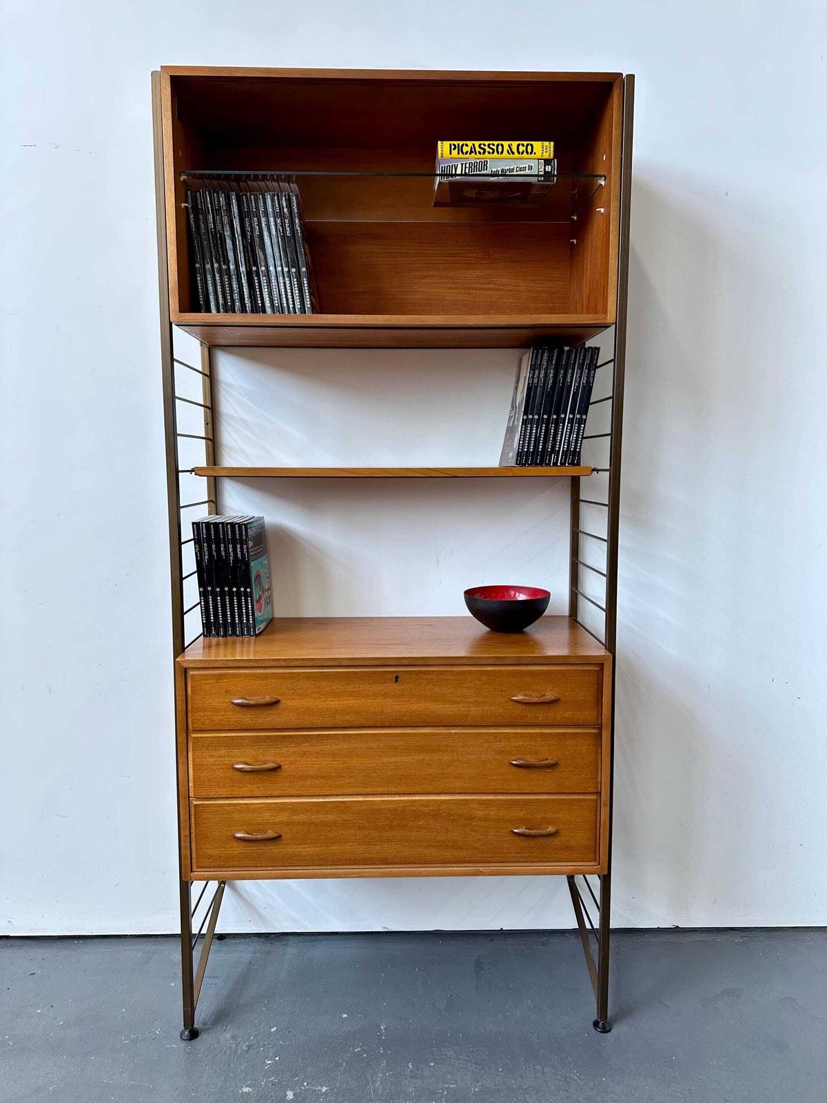 Vintage Ladderax Teak Shelving Bookcase Unit. Danish Retro Mid Century