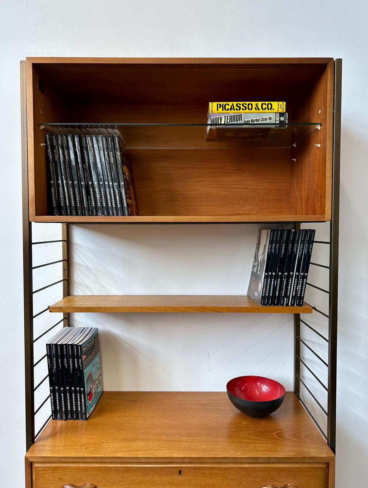 Vintage Ladderax Teak Shelving Bookcase Unit. Danish Retro Mid Century photo 750.0