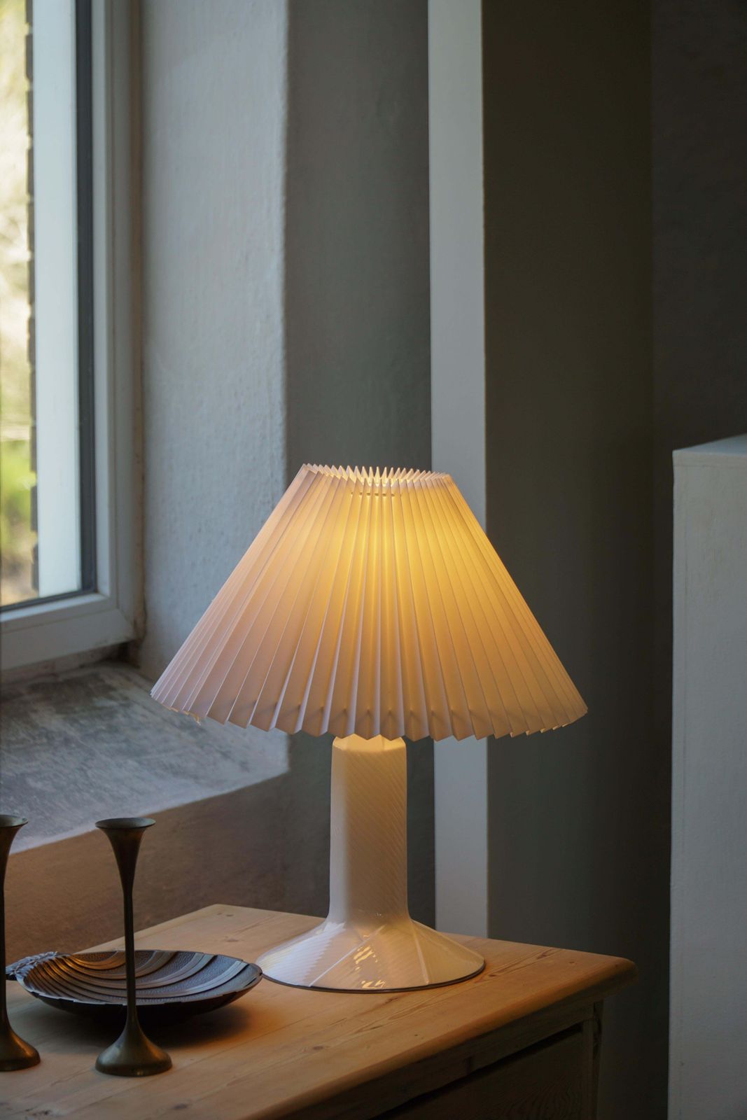 244.0 Danish Modern, Royal Copenhagen “Luciana” Porcelain Table Lamp, Denmark, 1980s photo