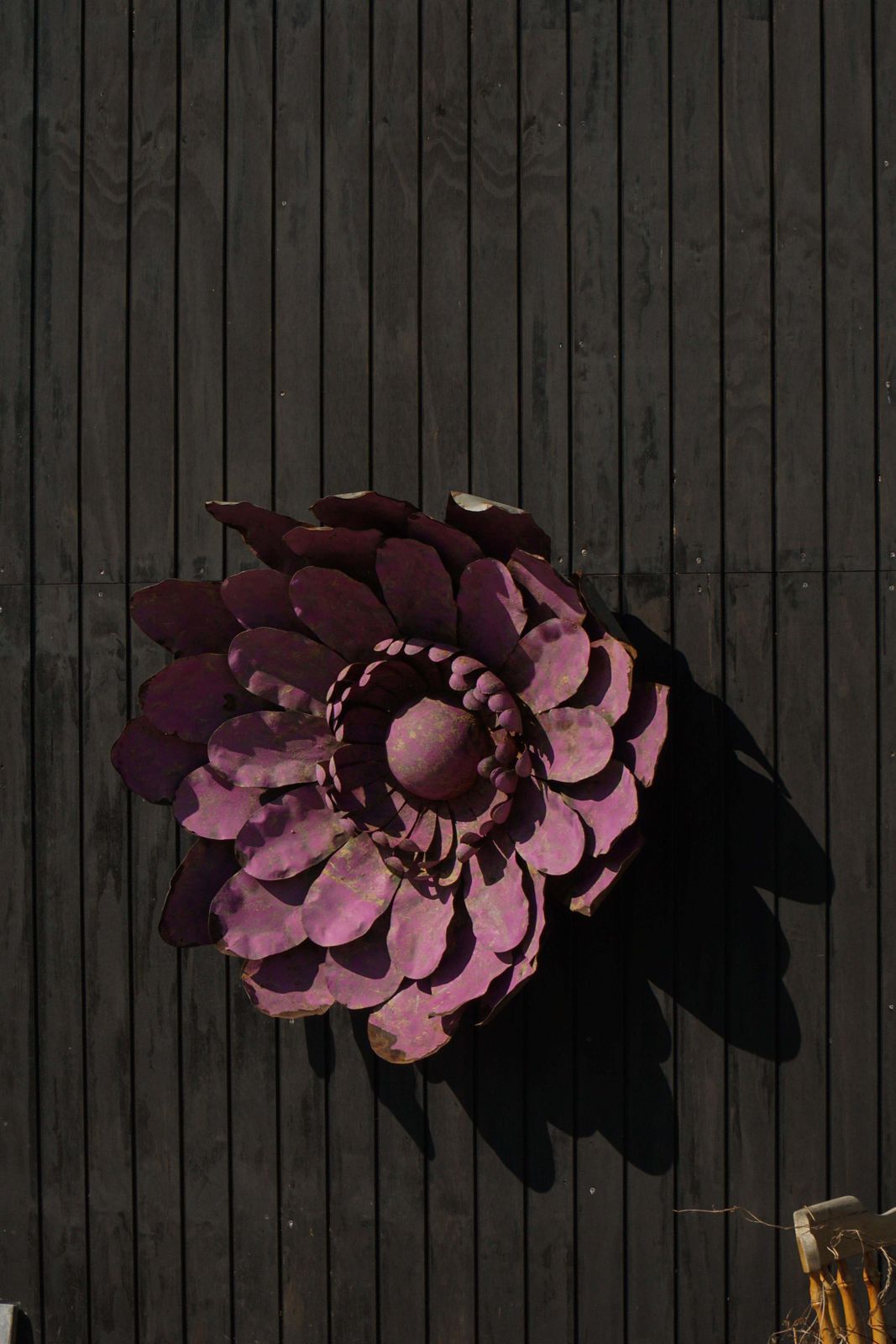 Large Sculptural Metal Flower Wall Decoration, Belgium, Mid 20th Century, 1960s photo for sale