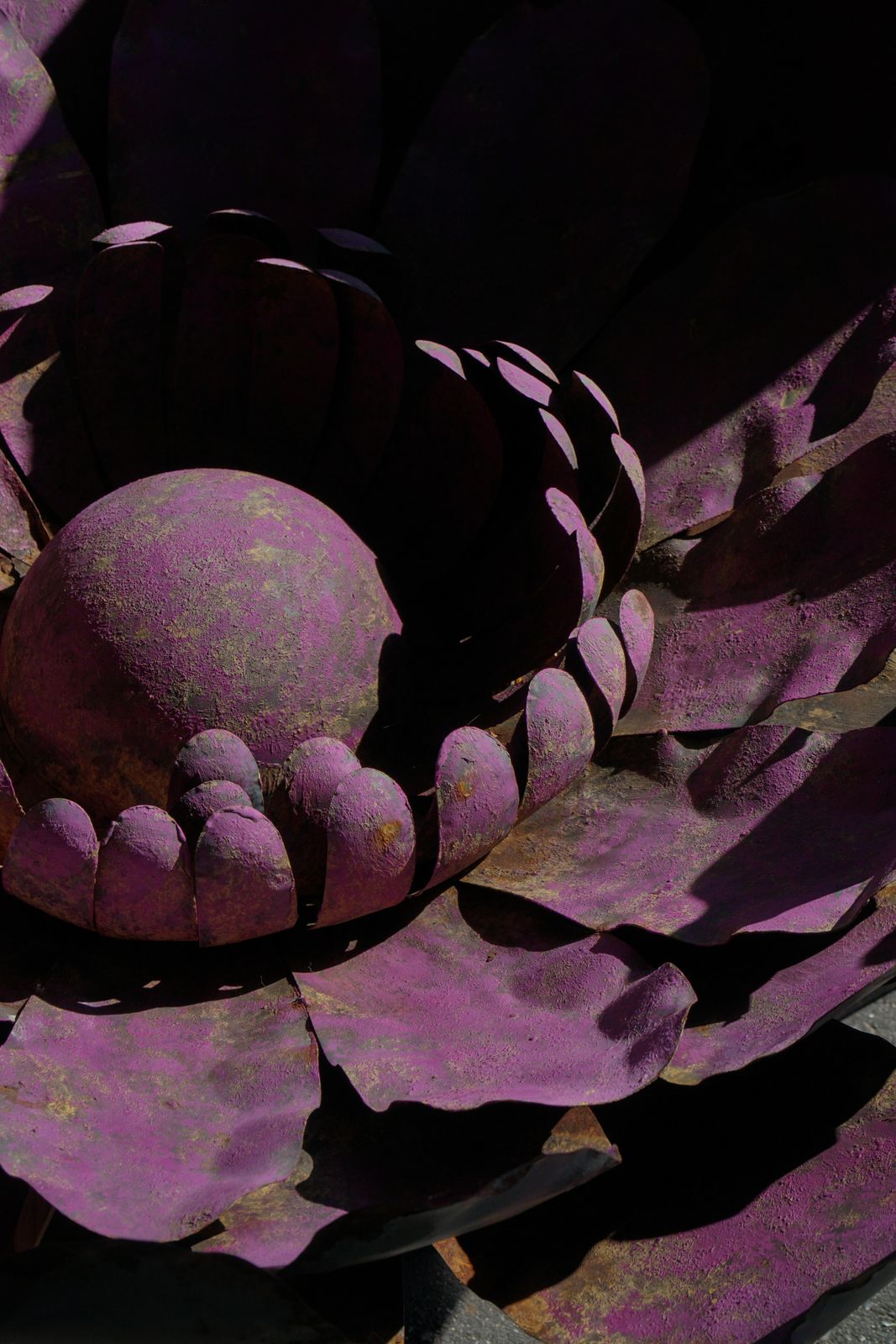 Large Sculptural Metal Flower Wall Decoration, Belgium, Mid 20th Century, 1960s photo vinterior