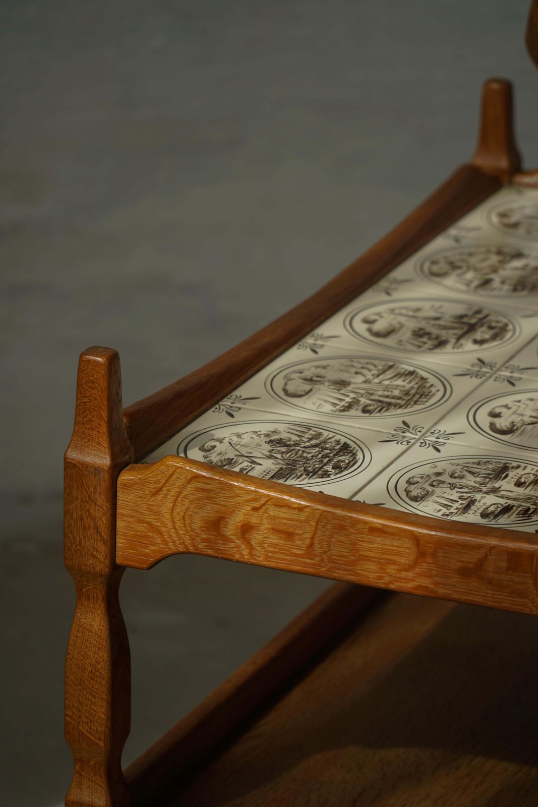 Danish Modern Serving Trolley With Tile Top, Henning Kjærnulf, Denmark, 1960s photo buy