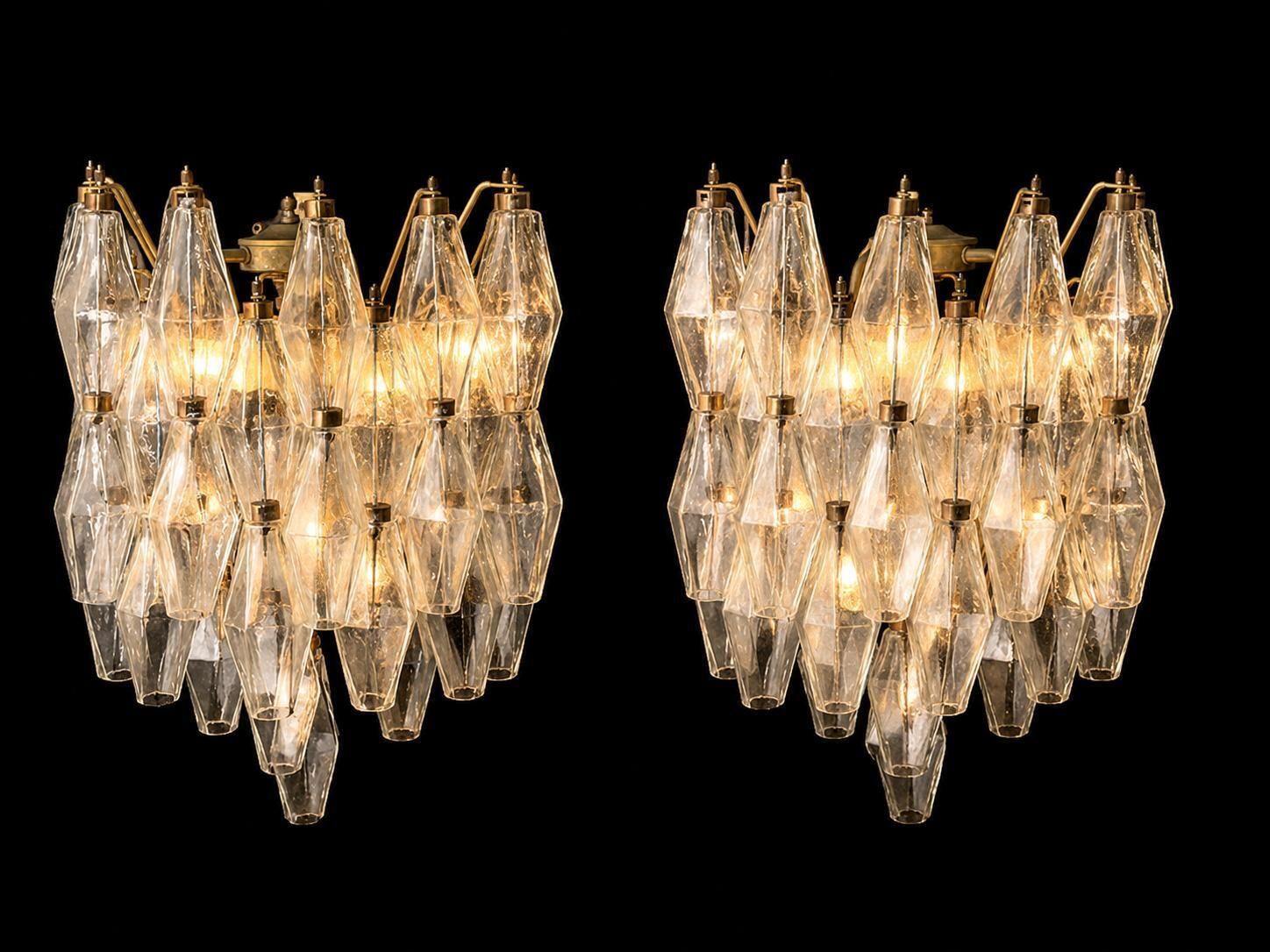 Pair Italian Murano Sconces photo Lighting