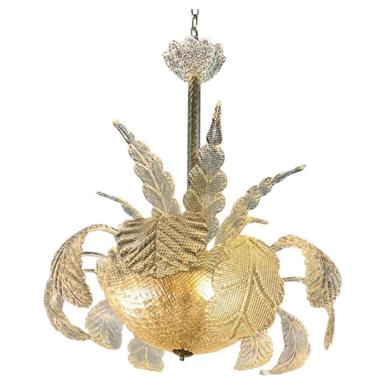 Murano Chandelier By Barovier, 1940s
