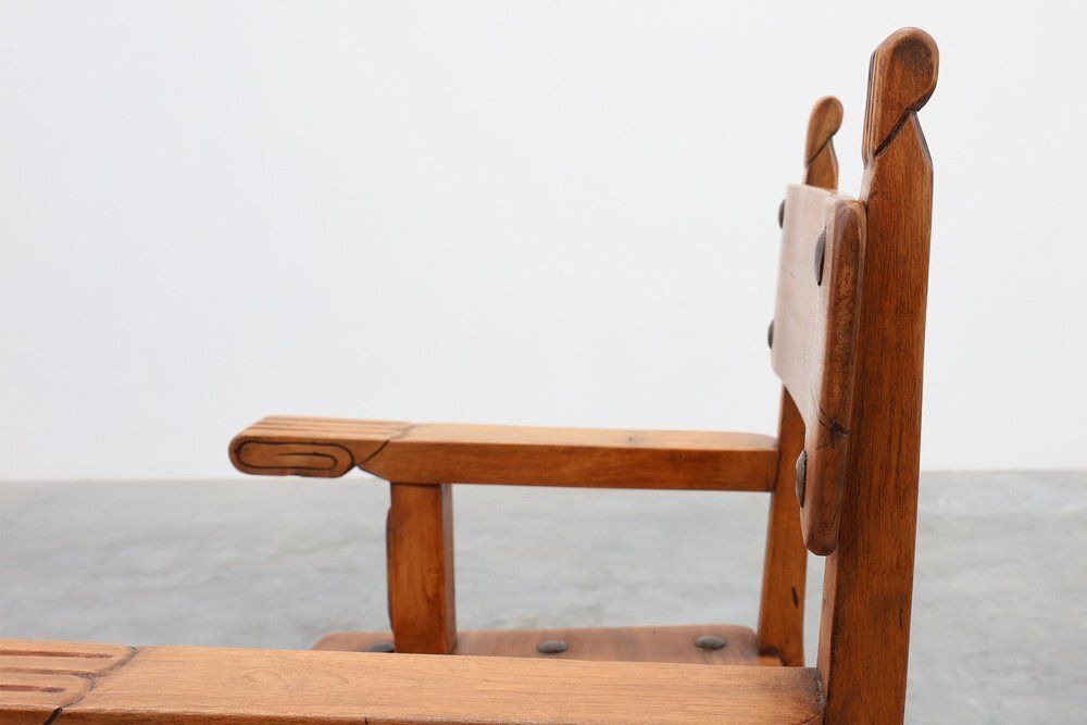 Rustic Iberian Carved Oak Side Chair, Spain, 1900 photo Furniture