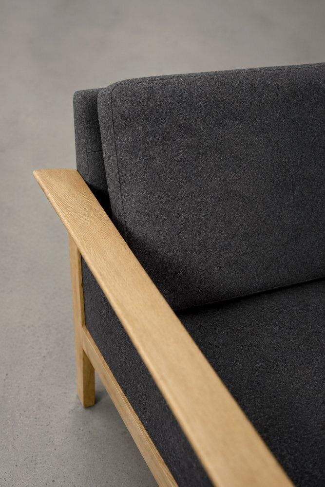 Mid-Century Deens Modern eiken en vilt lounge fauteuils, jaren 1960, set van 2 photo 2335.0
