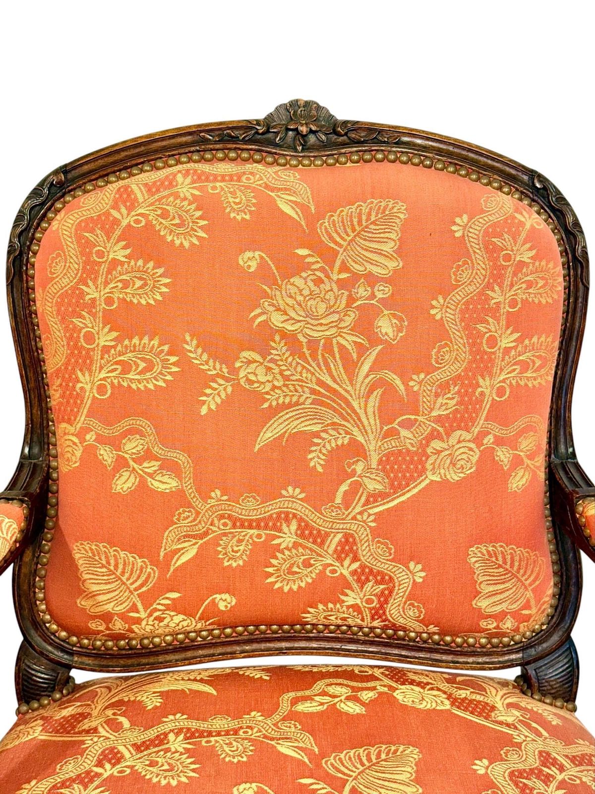 Pair Of French Louis XV Style Walnut Fauteuils, Circa 1880 photo furniture