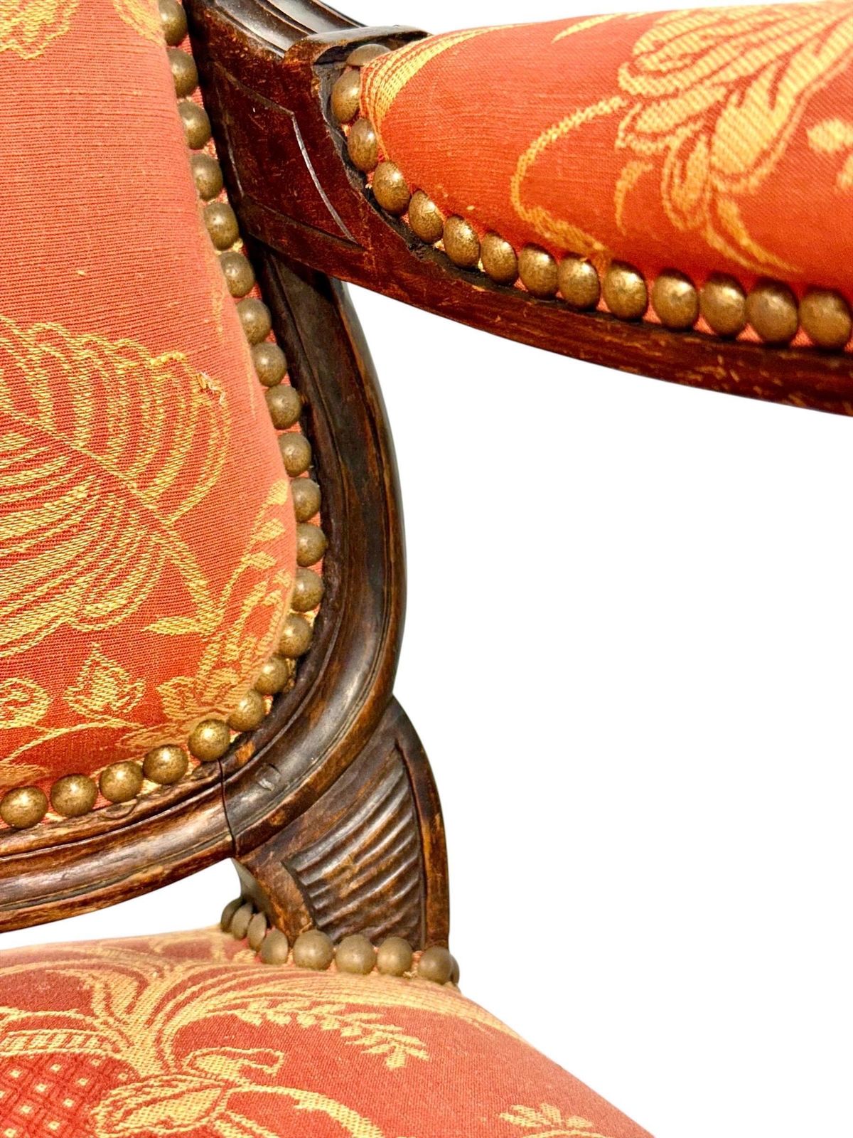 2895.0 Pair Of French Louis XV Style Walnut Fauteuils, Circa 1880 photo