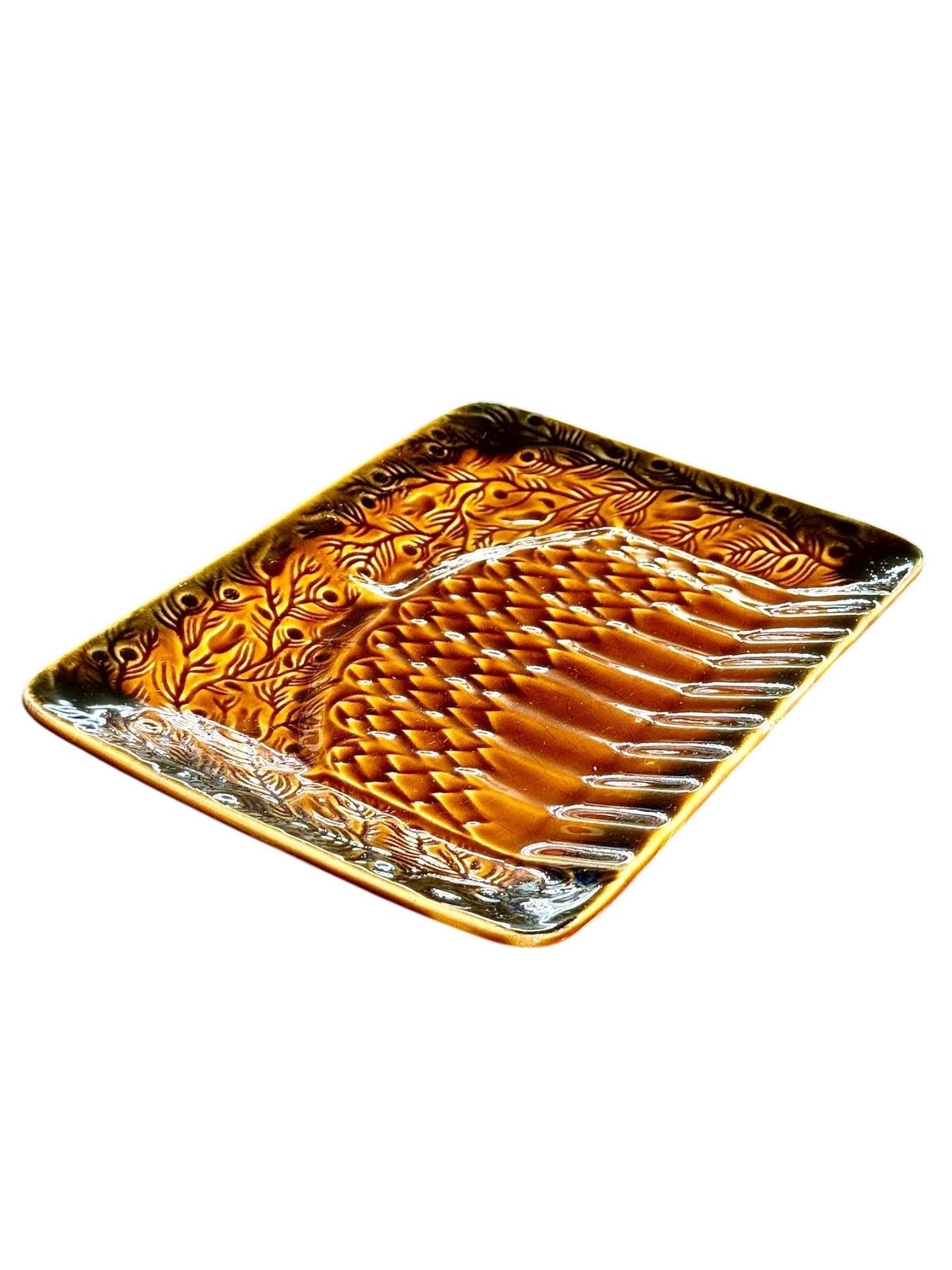 photo buy 20th Century Sarreguemines Majolica Asparagus Service Set
