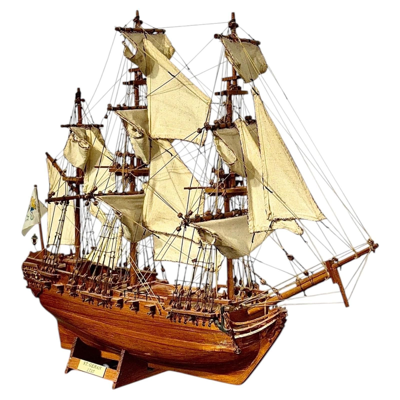 Ship Model Of The St. Géran Frigate, 1737