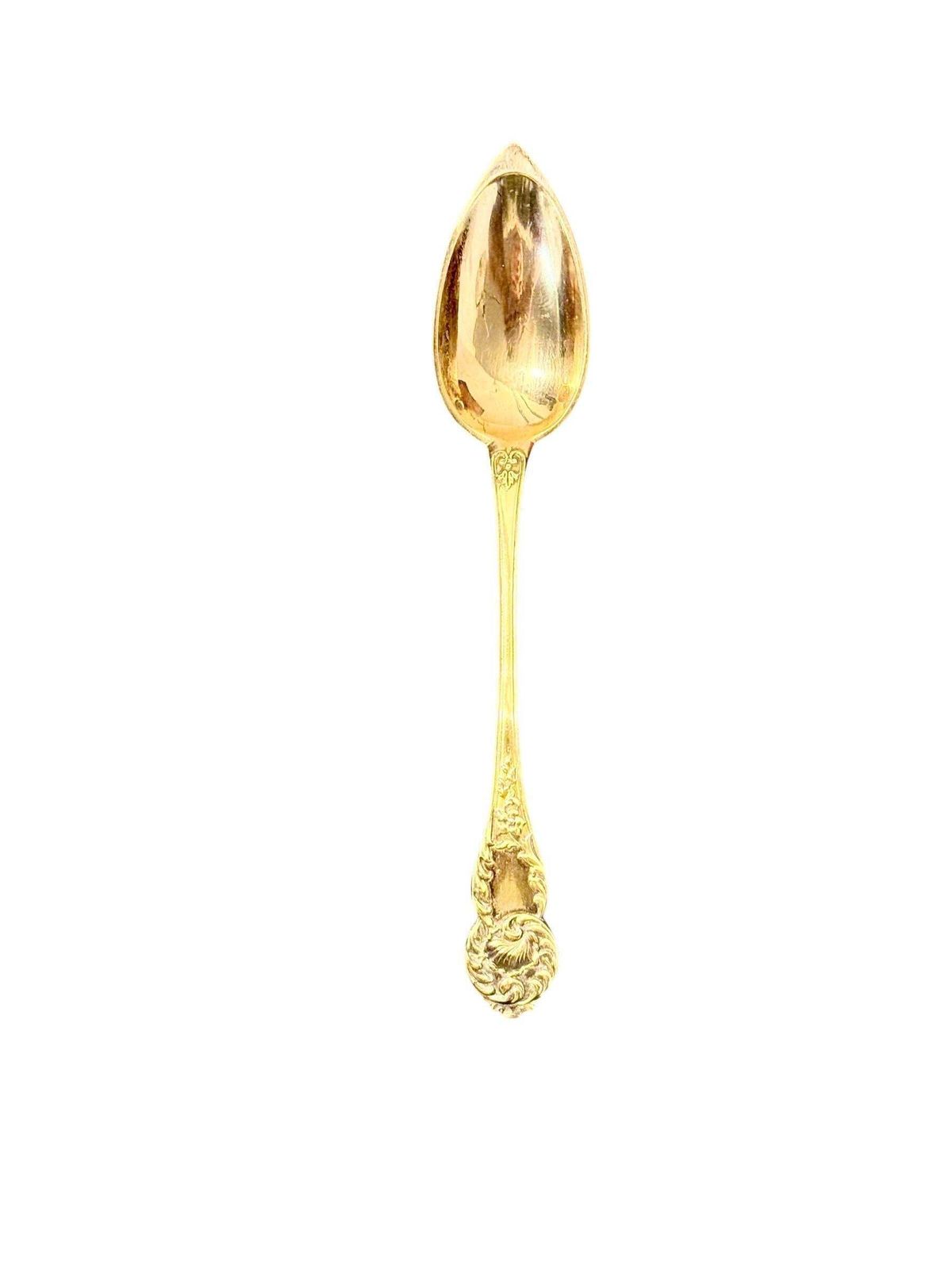 French Vermeil Tea Spoons, Vieillard Hallmark, C. 1819–1838 photo for sale