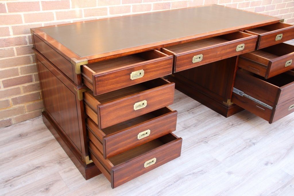 photo furniture Directors Campaign Pedestal Desk