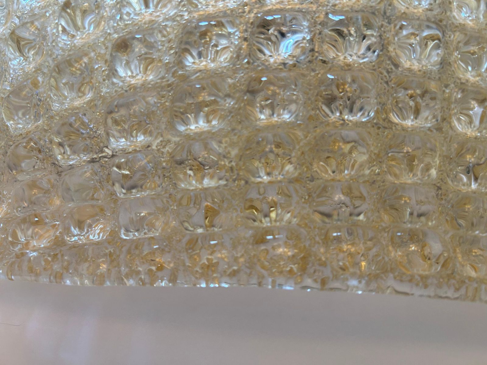 Golden Sunset, Pair Of Gorgeous Murano Ceiling Lights, 1980's photo buy