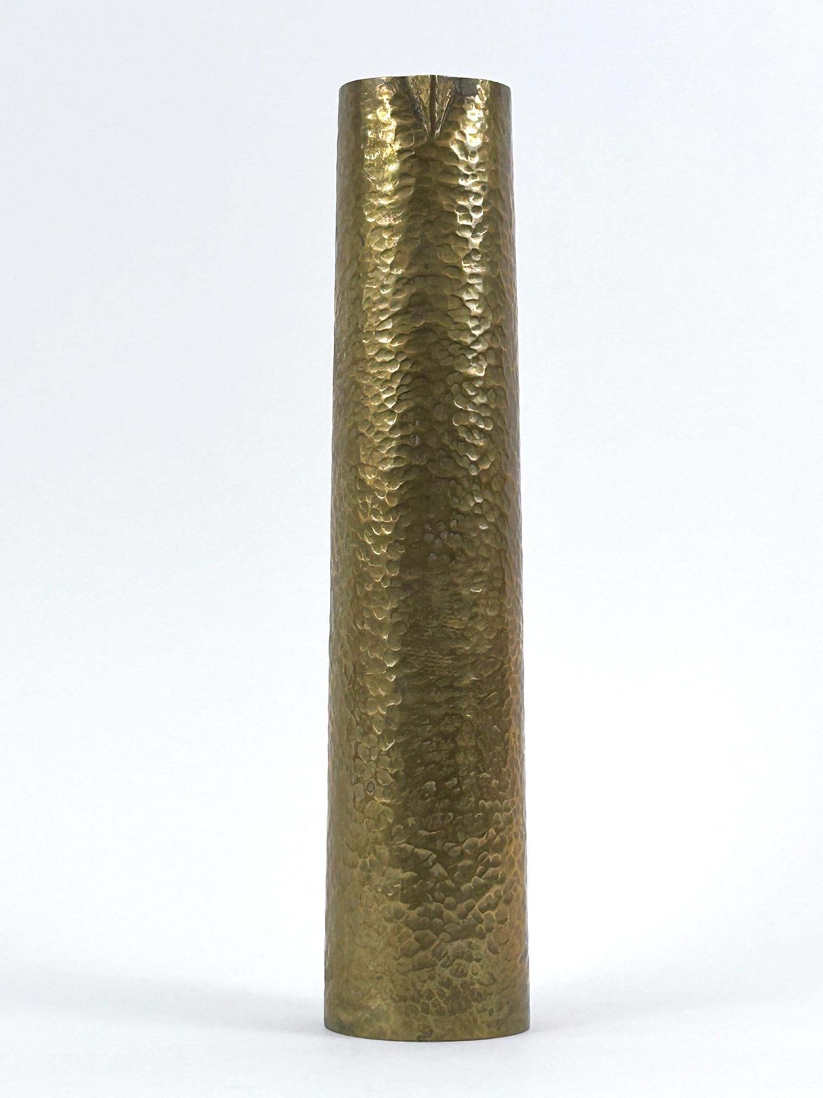 Rare Mid Century Hammered Brass Tall Grip Vase Or Watering Can Germany 1960s photo buy