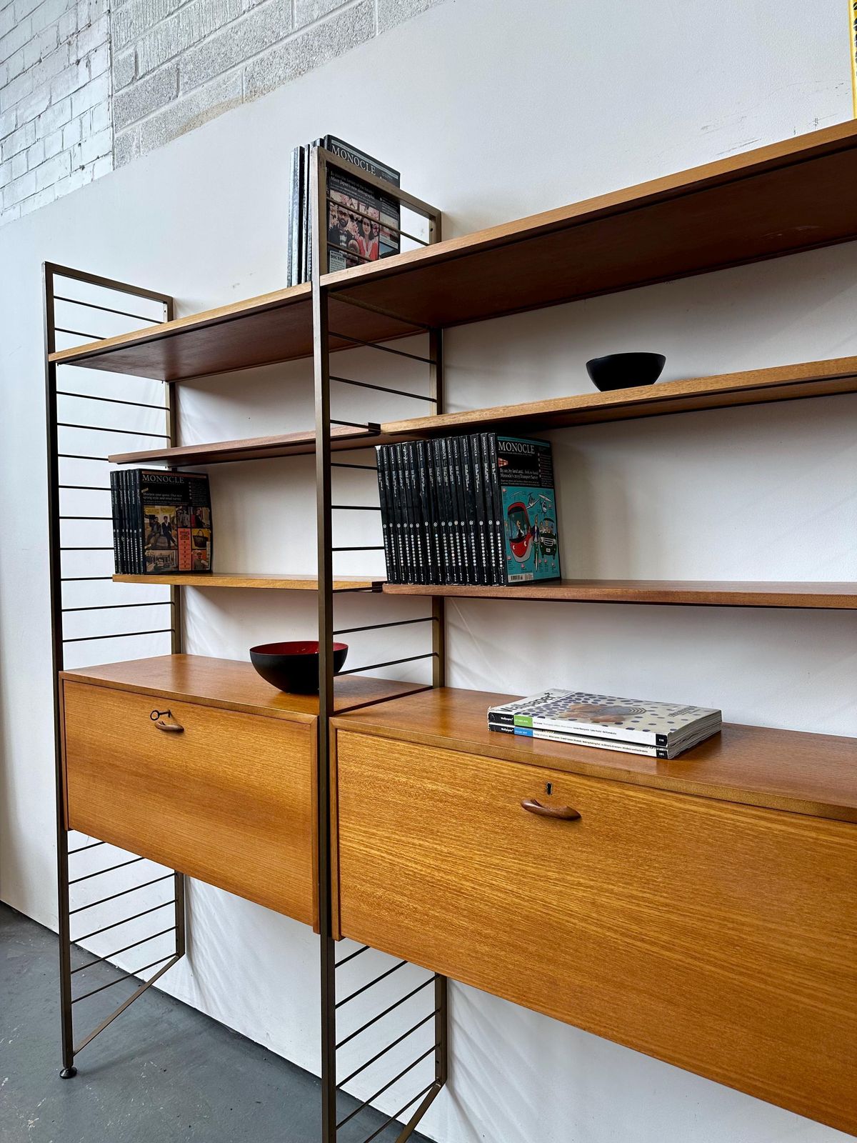 Vintage 1960s Ladderax Teak Shelving Bookcase Desk Unit. Danish Retro G Plan Mid Century photo buy