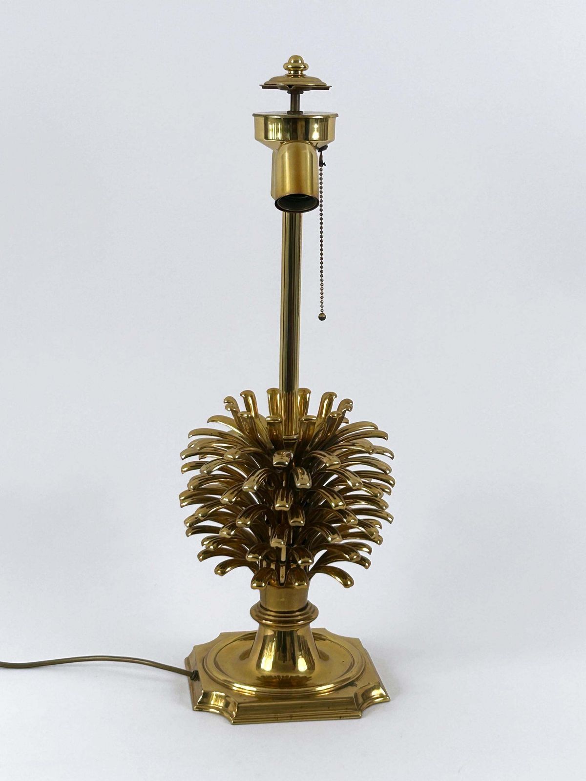 photo furniture Set Of Two Large Exceptional Brass Pine Cone Table Lamps By Feese Germany 1980s