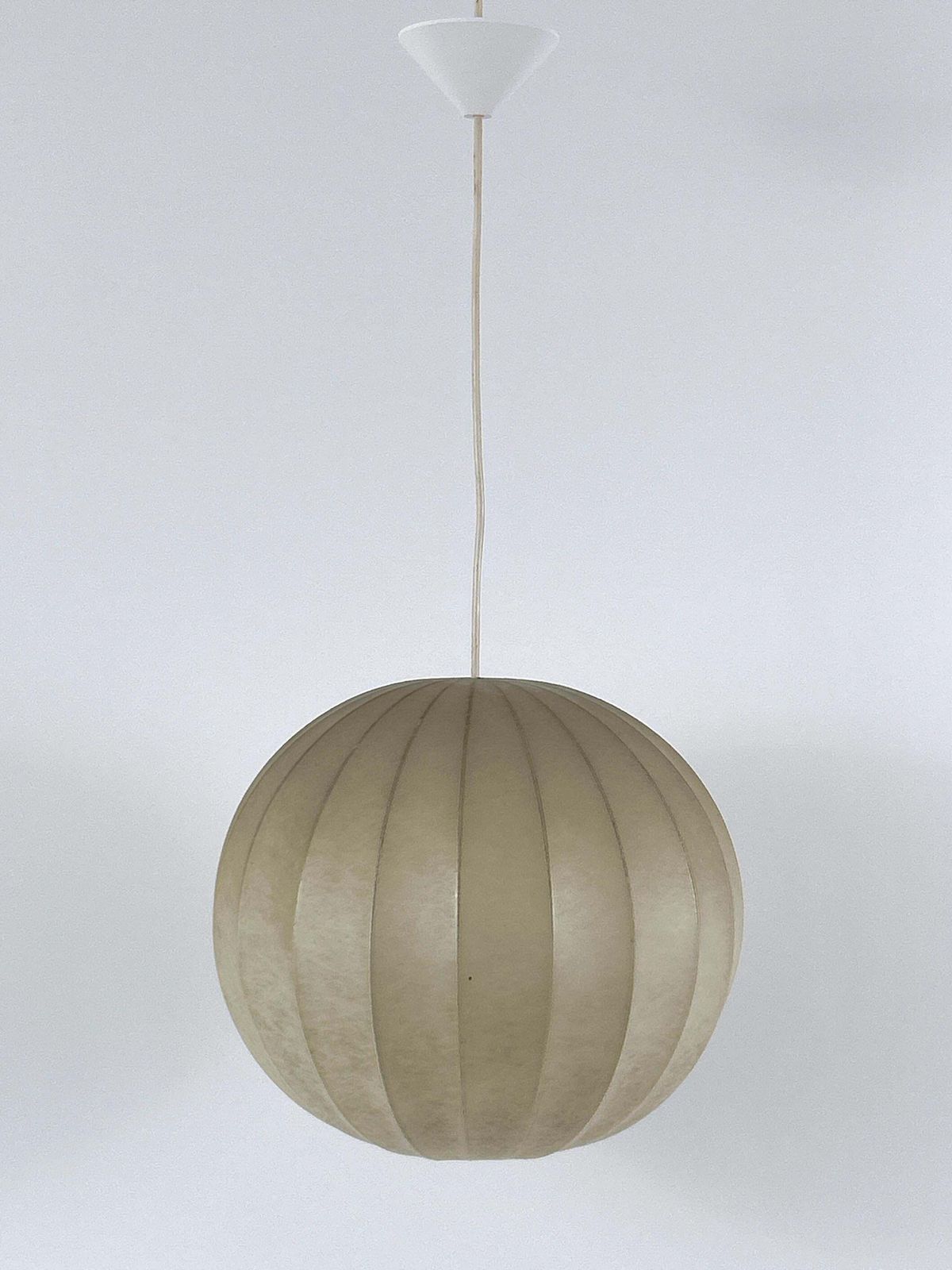 Mid Century Goldkant Globe Cocoon Pendant Lamp Or Hanging Light Germany 1960s photo for sale