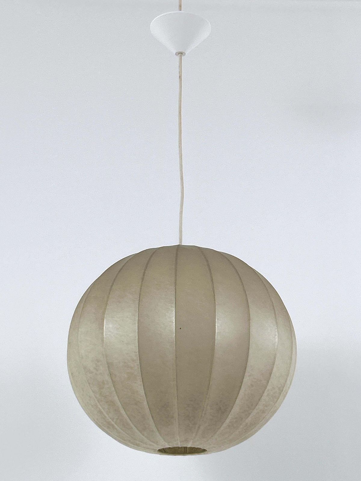 photo for sale Mid Century Goldkant Globe Cocoon Pendant Lamp Or Hanging Light Germany 1960s