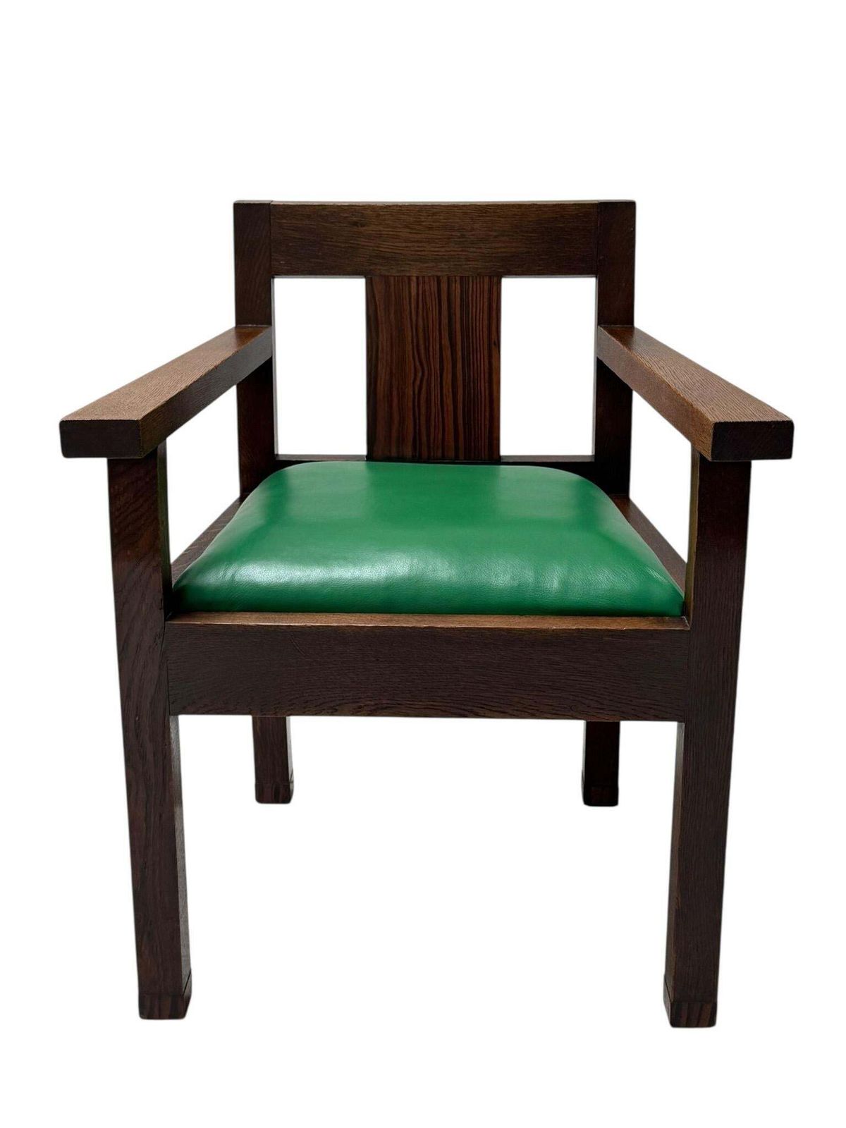 photo for sale 1920s Art Deco Modernist Desk And Armchair Set In Solid Oak