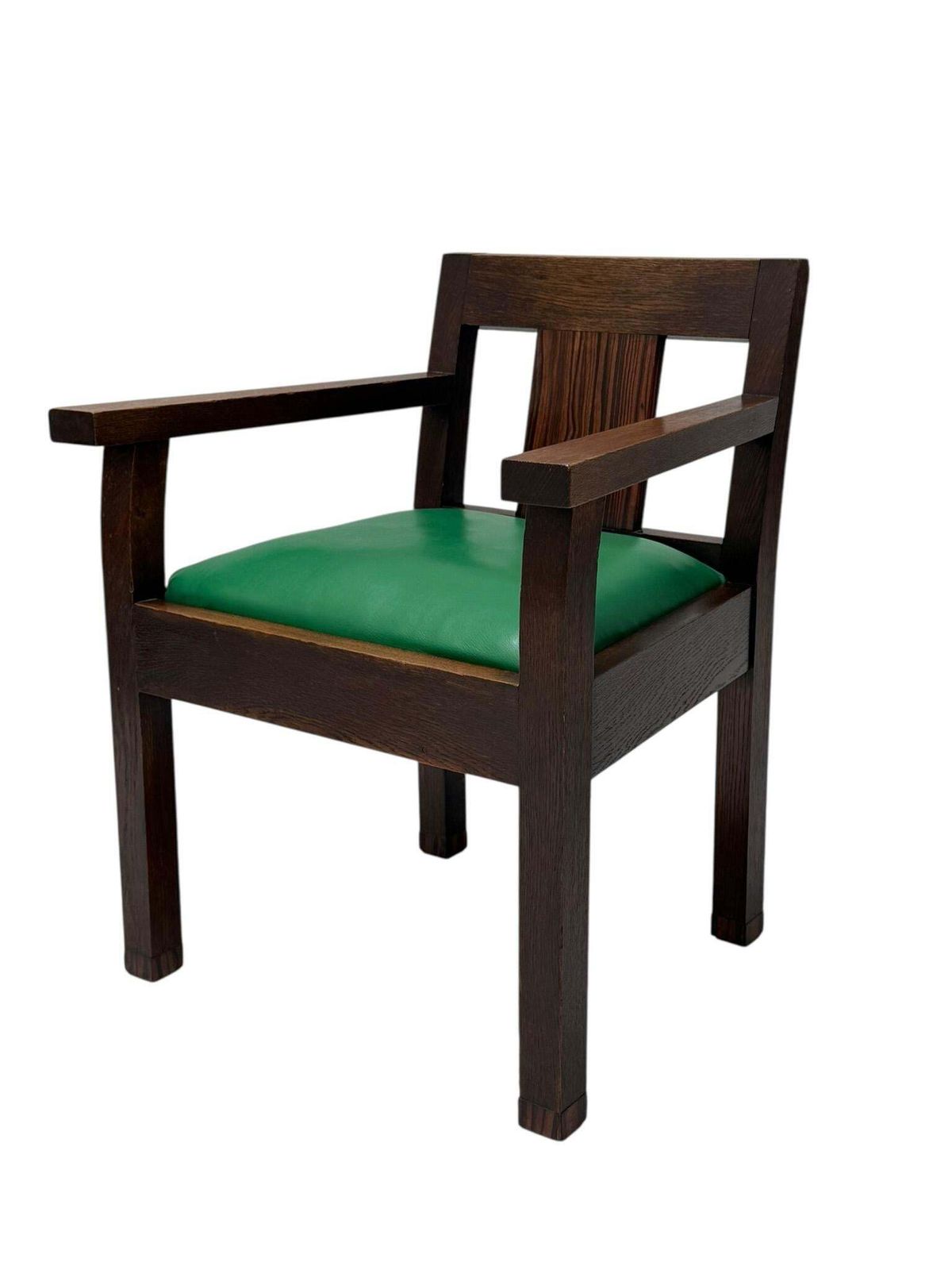 Furniture 1920s Art Deco Modernist Desk And Armchair Set In Solid Oak photo