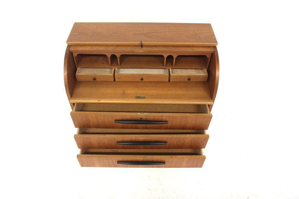 Secrétaire scandinave en teck, Bröderna Gustafssons, Suède, 1950 photo Mobilier