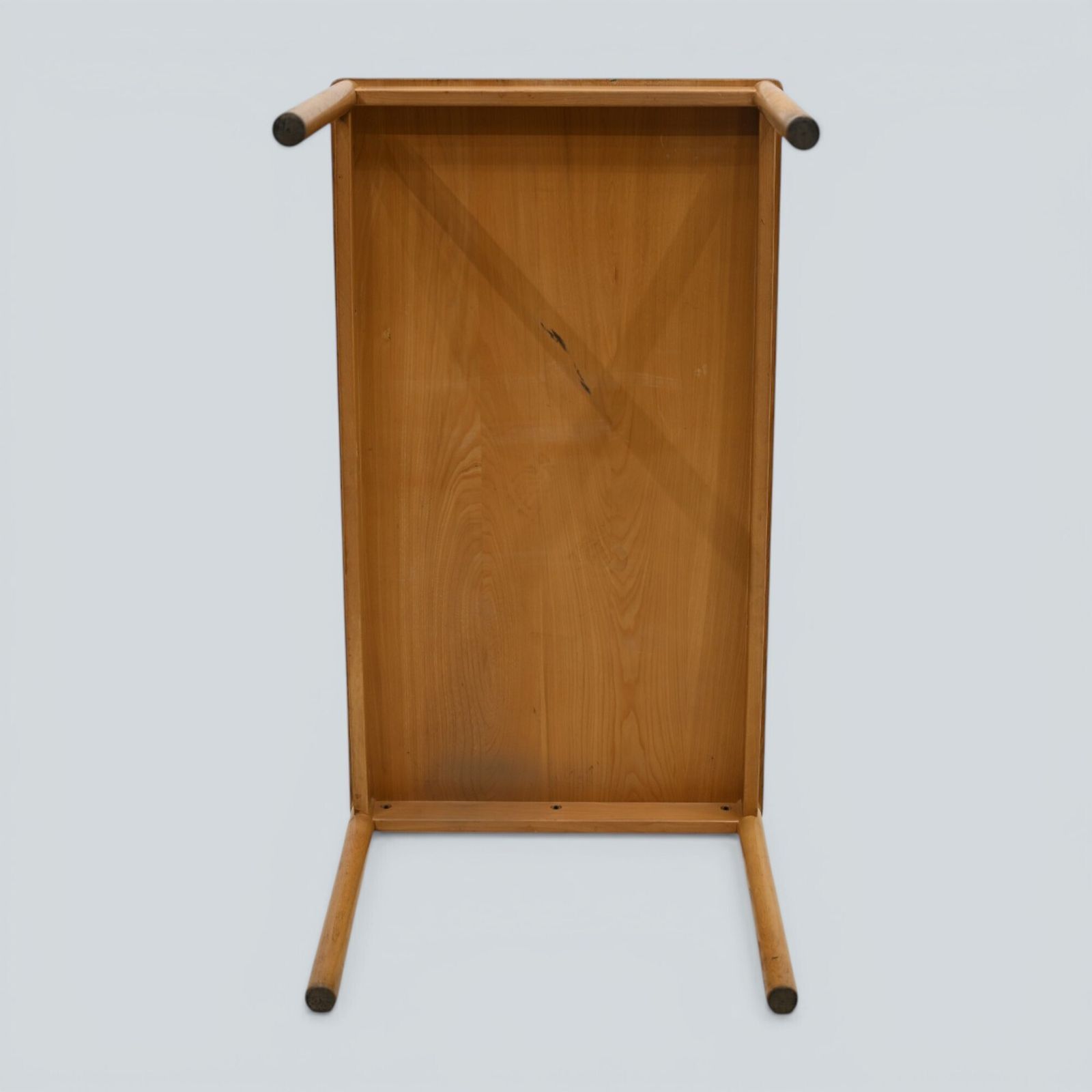 367.0 Ercol Dining Café Restaurant Table Elm Light Finish 2 Available Free Delivery photo