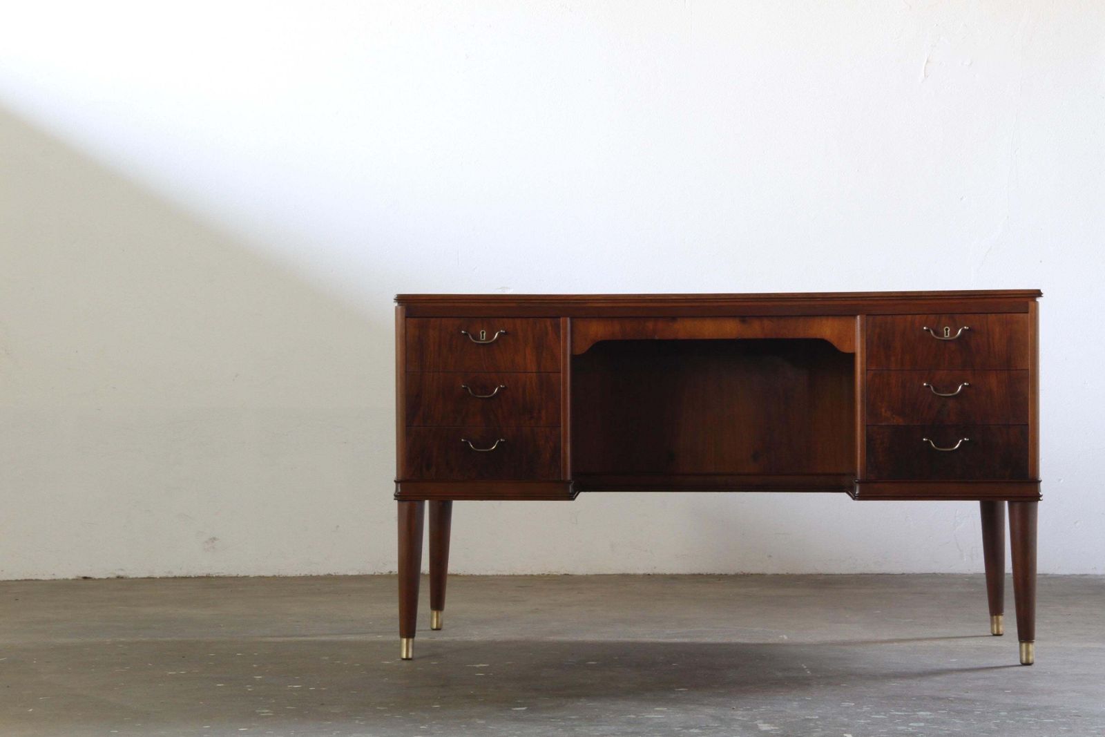 3311.0 Vintage Art Deco Mahogany Writing Desk, Danish Mid Century Modern, 1950s photo