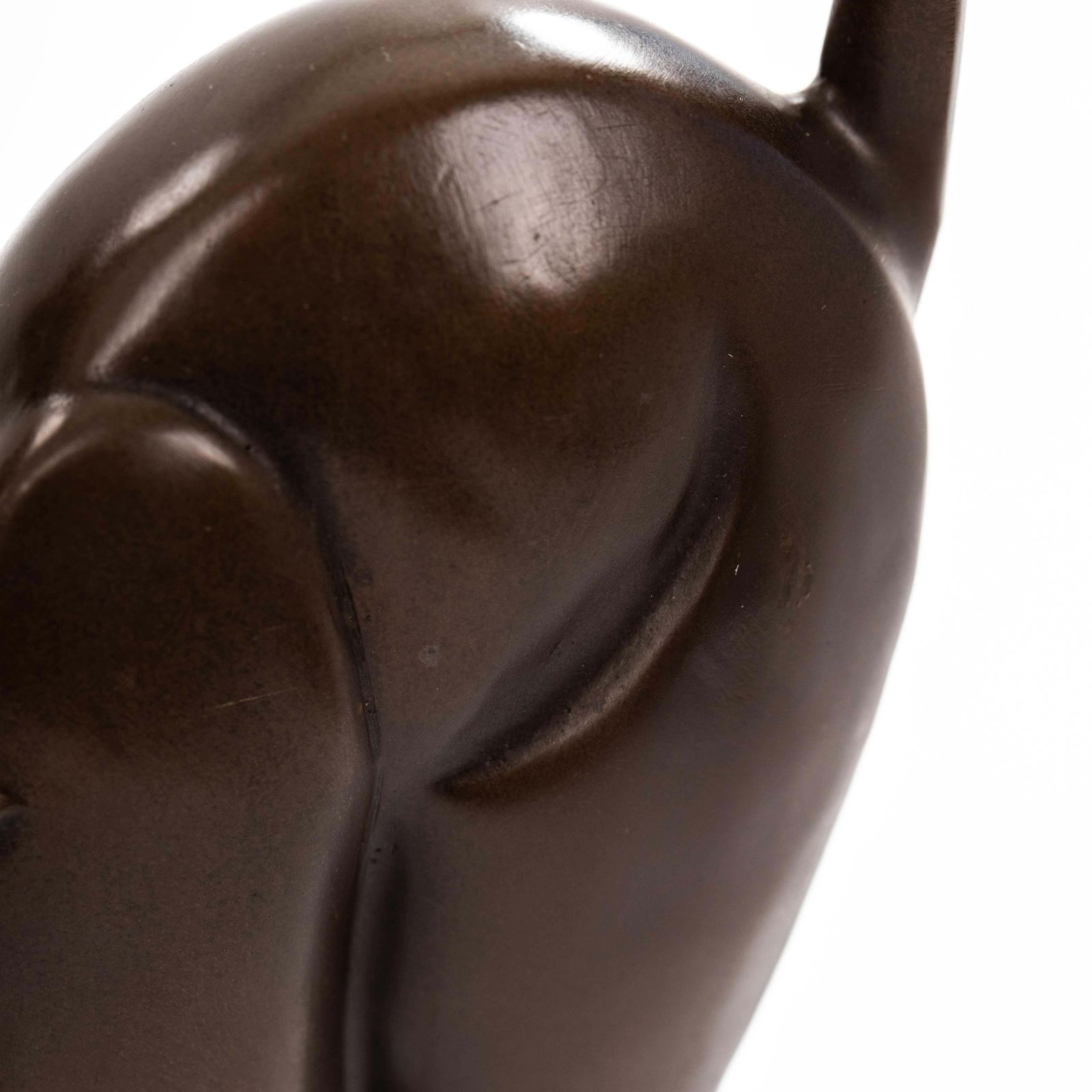 photo vintage Dutch Cubist Art Déco Bronze Panther On Black Marble By C. Van Der Hoef, 1920s