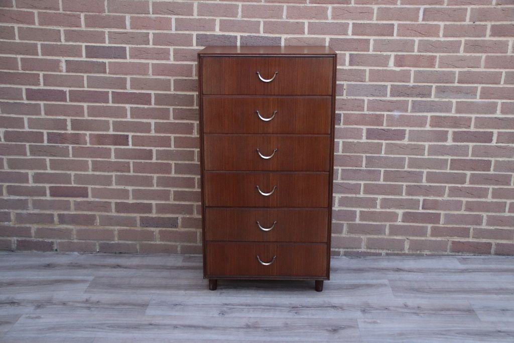 Mid Century Vintage Teak Meredew Tallboy