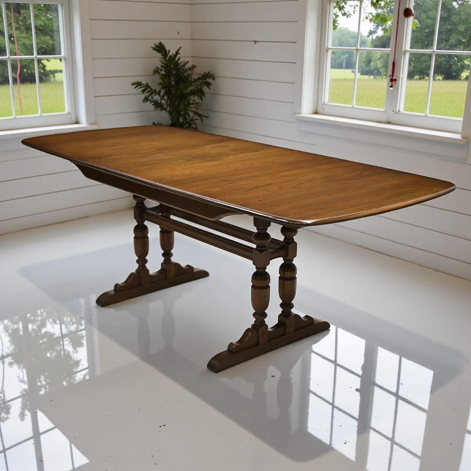 Ercol Dorchester Extending Dining Table Golden Dawn Seats 6 8 Free Uk Delivery photo furniture