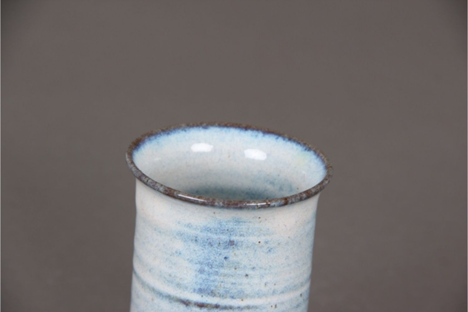 Jette Schrader Vase With Blue Glaze. Signed And Dated 1977 photo 60.0
