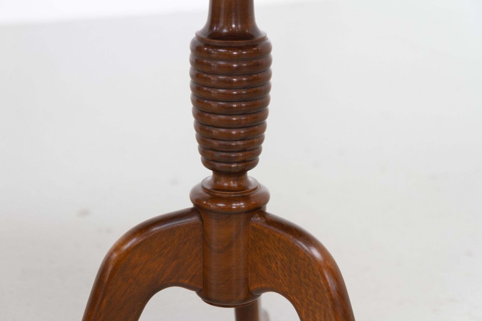 Round Danish Side Table In Oak And Walnut By Anton Kildeberg, 1960s. photo vinterior