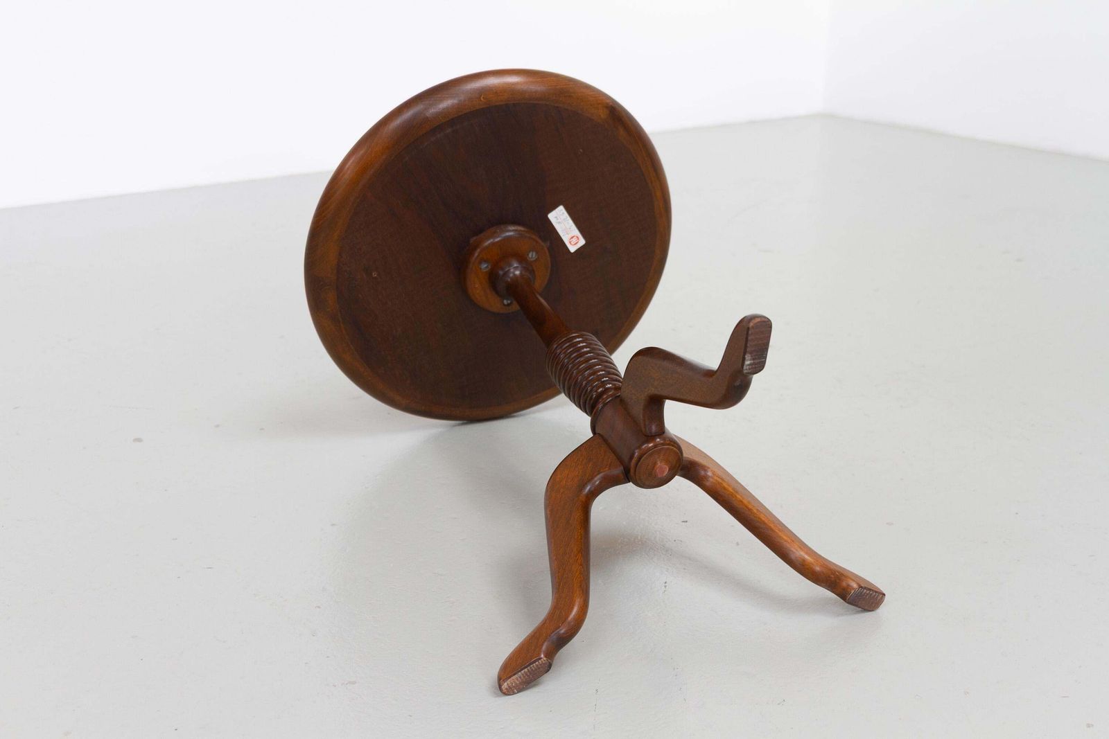 Round Danish Side Table In Oak And Walnut By Anton Kildeberg, 1960s. photo buy