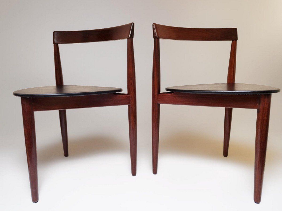 891.0 Danish Roundette Chairs By Hans Olsen For Frem Rojle, Denmark, 1960s, Set Of 2 photo