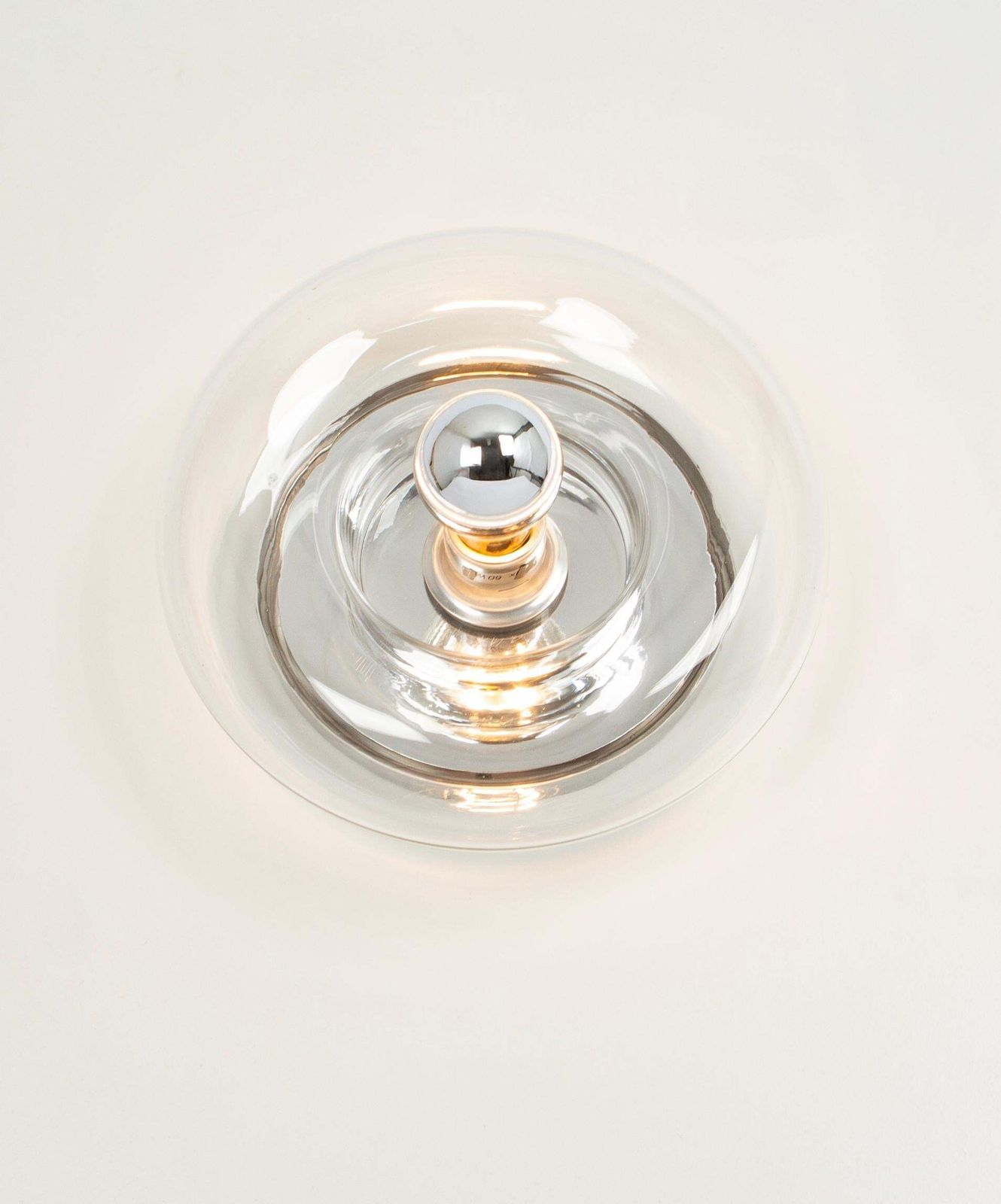 1 Of 4 Special Clear Glass Wall Light Doughnut Shape By Doria, Germany, 1960s photo furniture