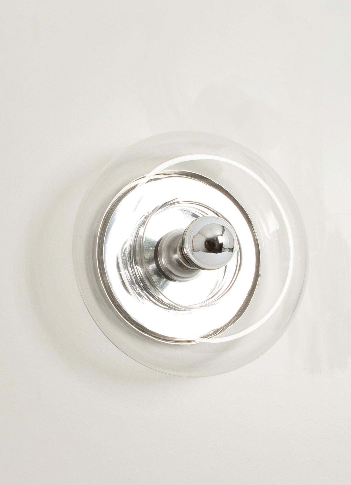 1 Of 4 Special Clear Glass Wall Light Doughnut Shape By Doria, Germany, 1960s photo Lighting