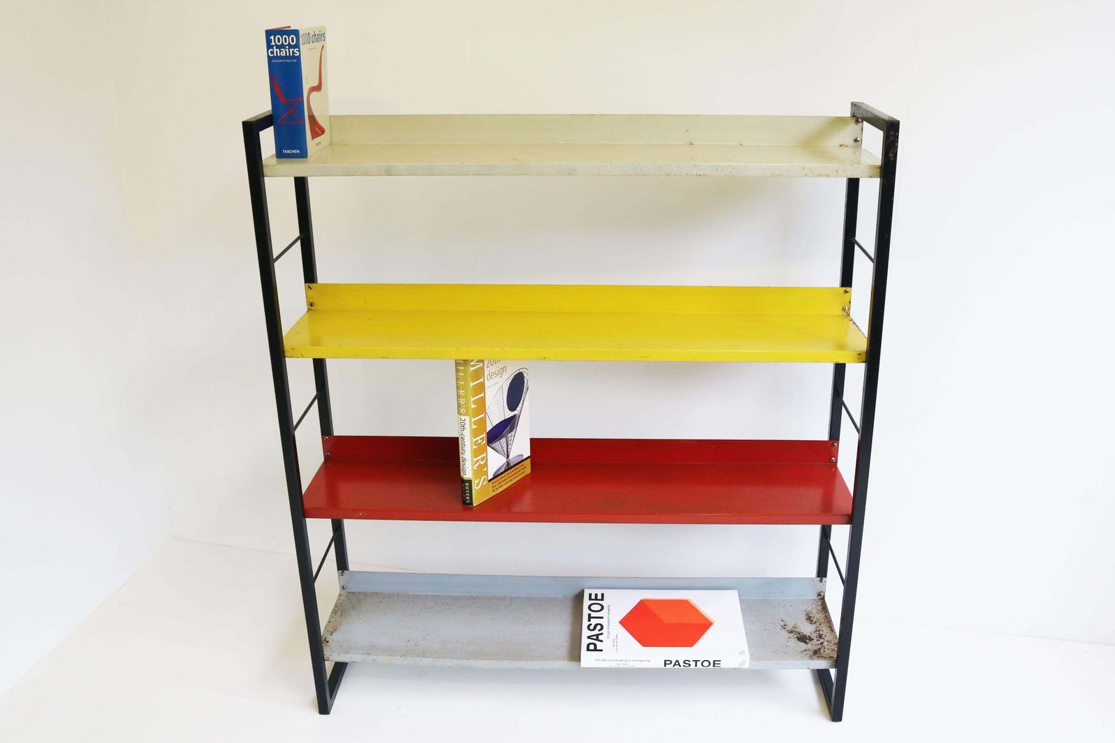 Furniture A. Dekker Dutch Design Bookcase By Tomado Holland 1950 Colourfull Minimalist photo