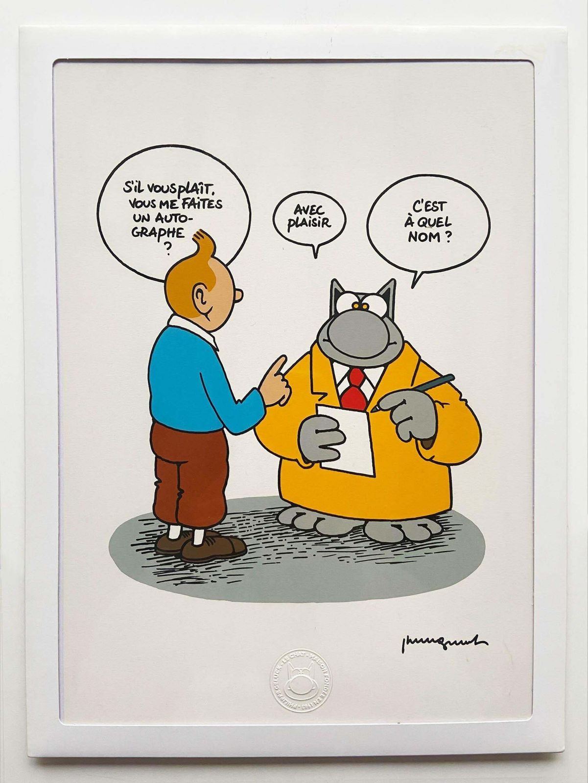 Le Chat And Tintin   Philippe Geluck photo furniture