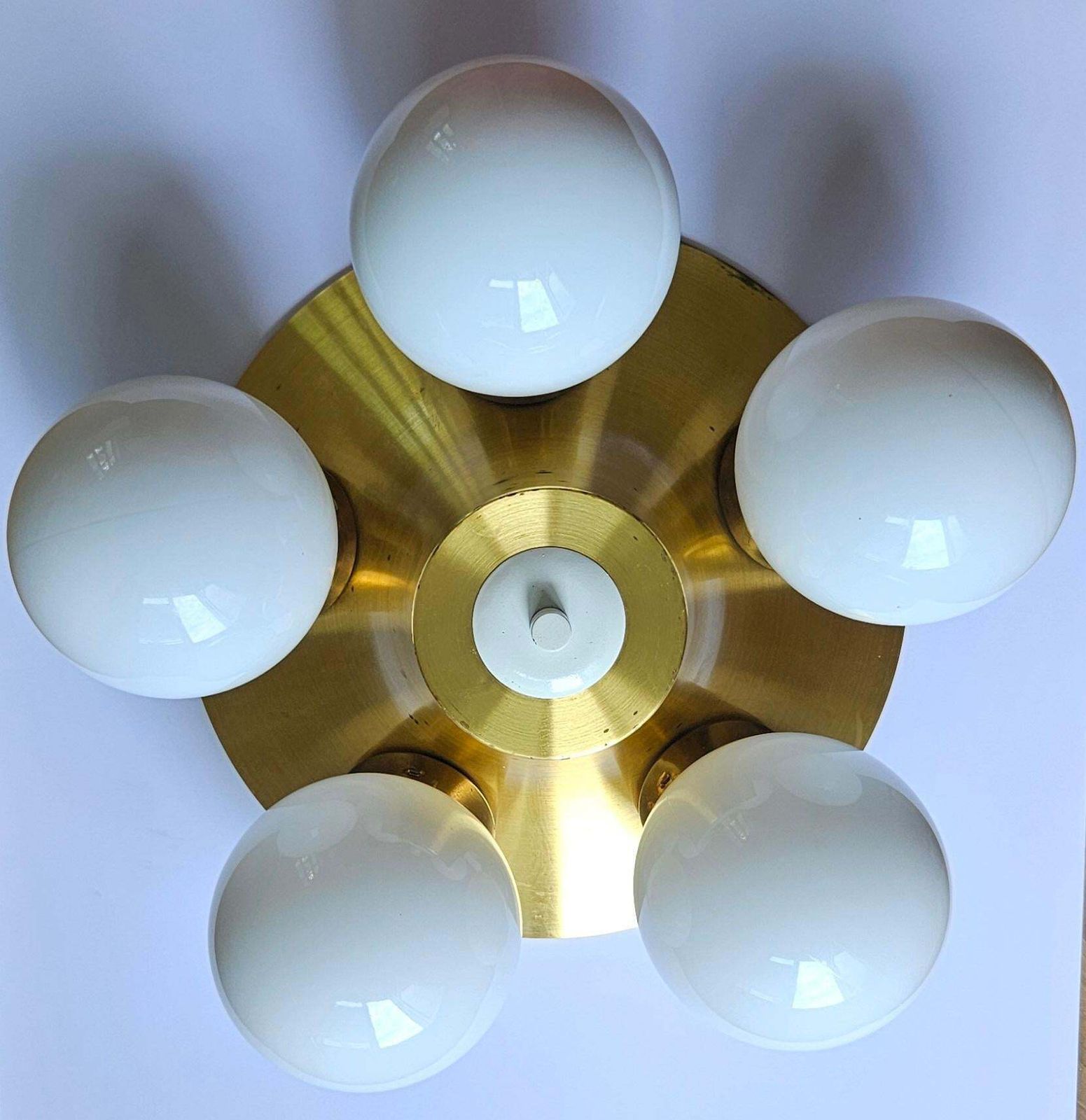 Zeldzame mid-century inbouw sputniklamp, Space Age, jaren 1970 photo for sale