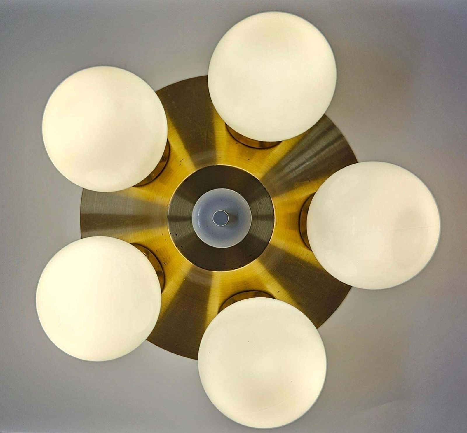 Lighting Rare Midcentury Flush Mount Sputnik, Space Age, 1970s photo