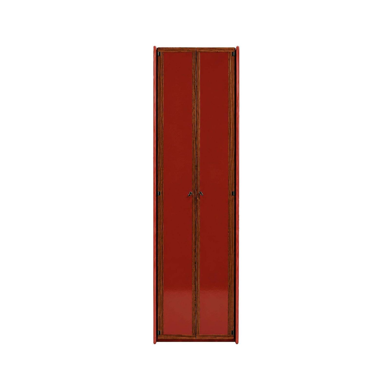 Mid Century Afra & Tobia Scarpa Italian Wood Red Lacquer 1960s Tall Cabinet photo furniture