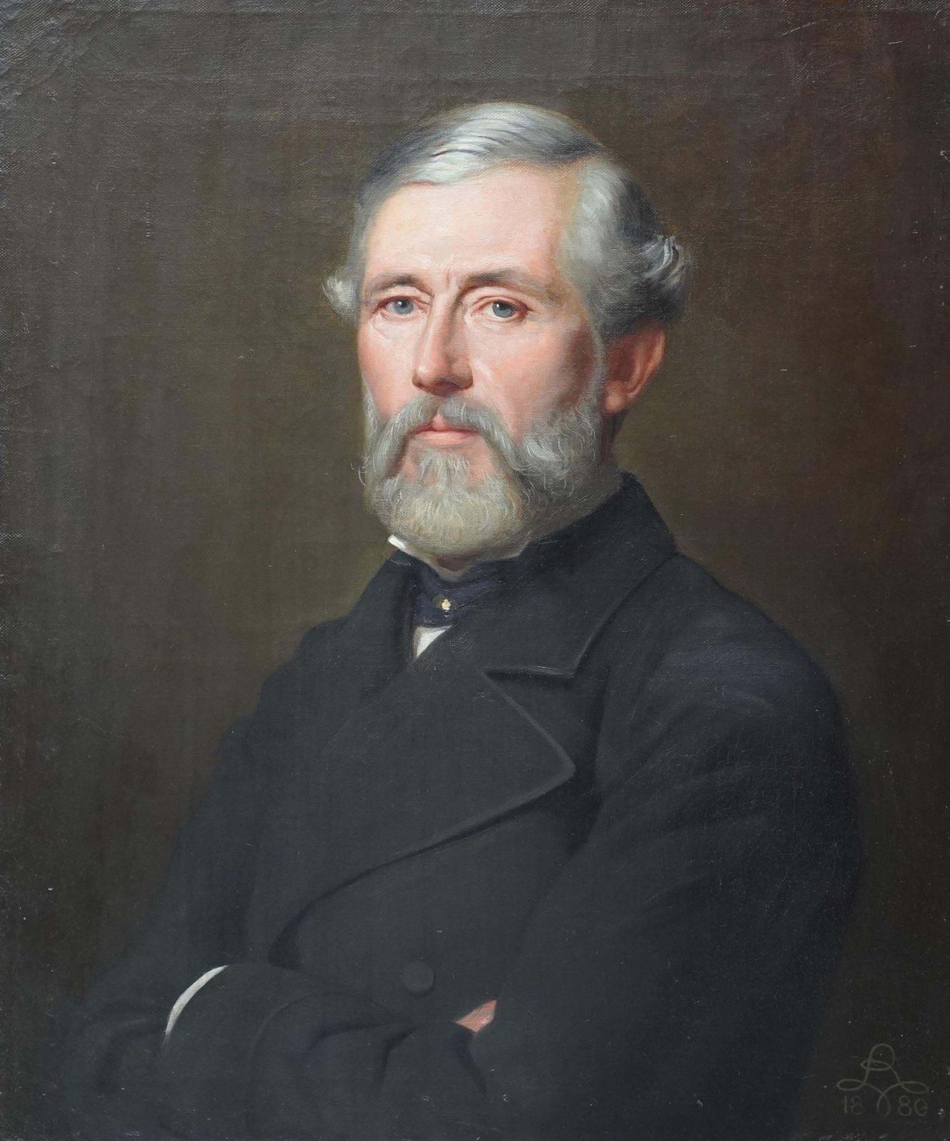 Portrait Of A Gentleman   British Victorian Art Male Portrait Oil Painting photo furniture
