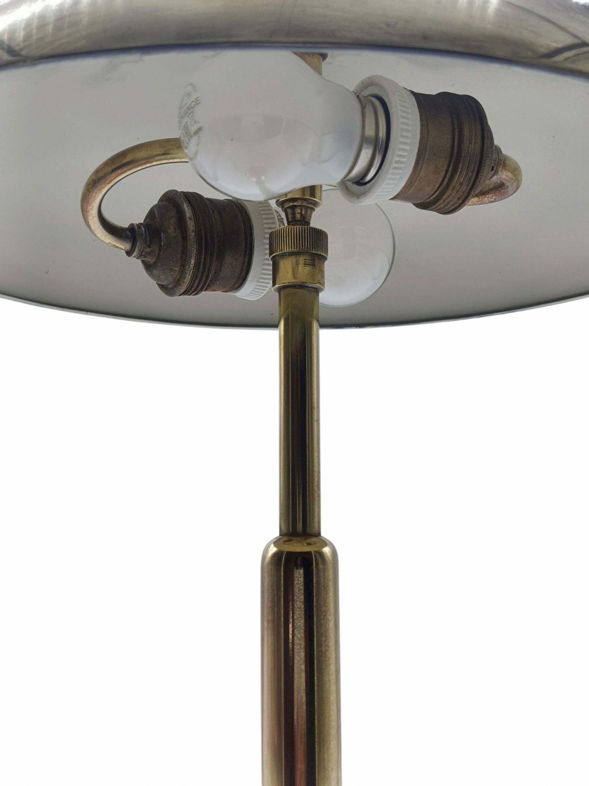 Giovanni Michelucci Per Lariolux Lampada Da Tavolo In Ottone, Italia 1950s photo Lighting