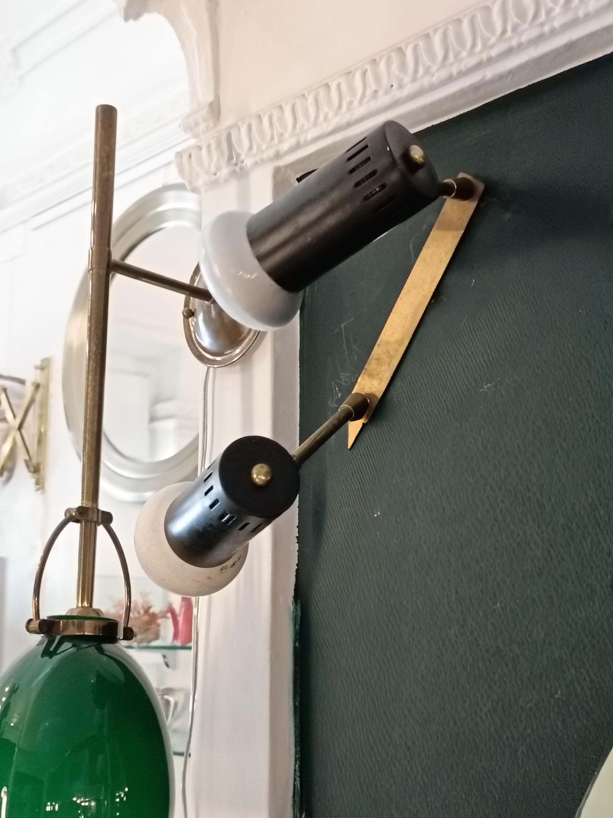 Wall Lamp With Two Adjustable Spotlights, Italy 1960s photo Lighting