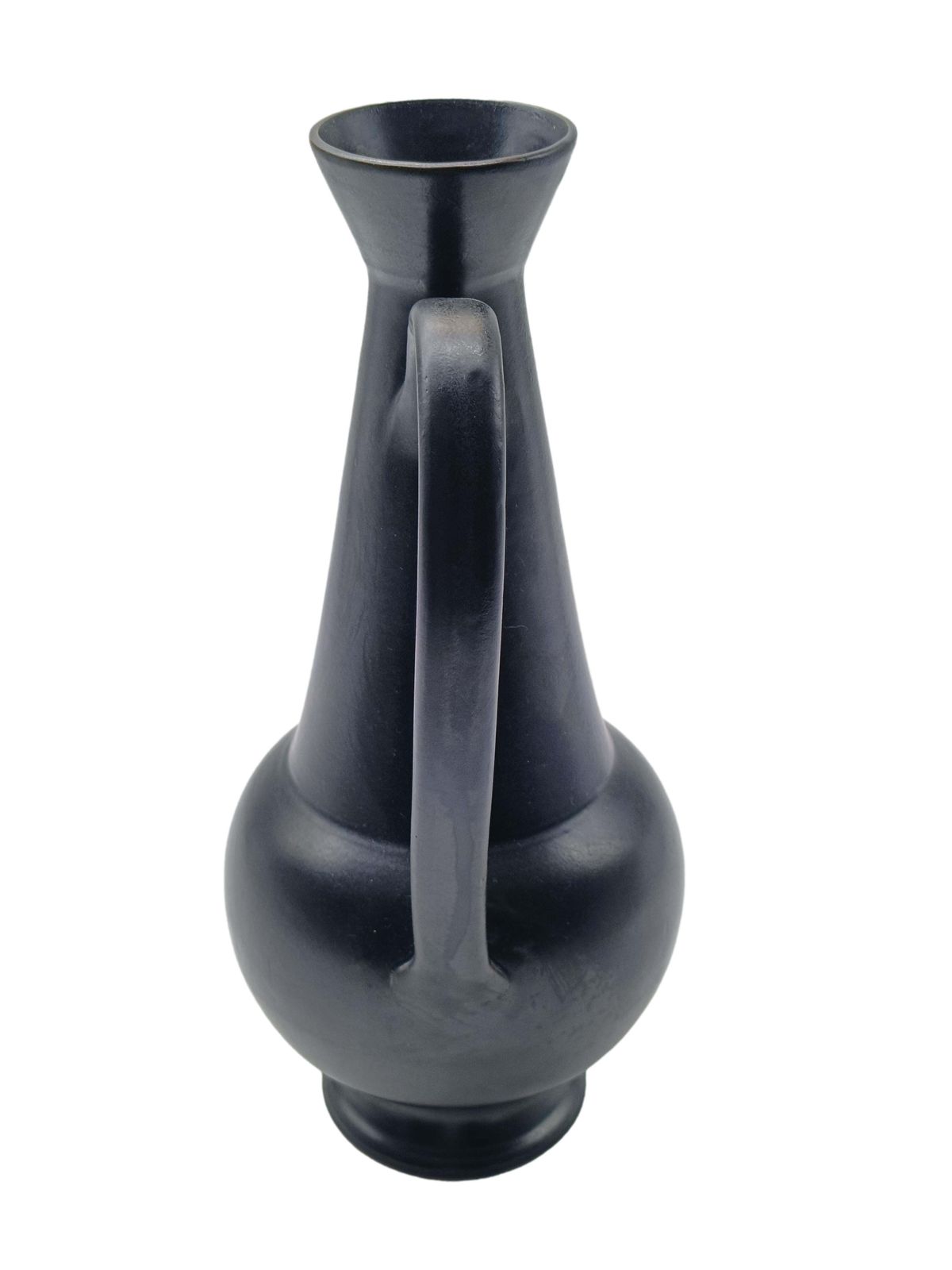 Gio Ponti For Costantino Vase In Black Bucchero Ceramic, Italy 1997 photo for sale