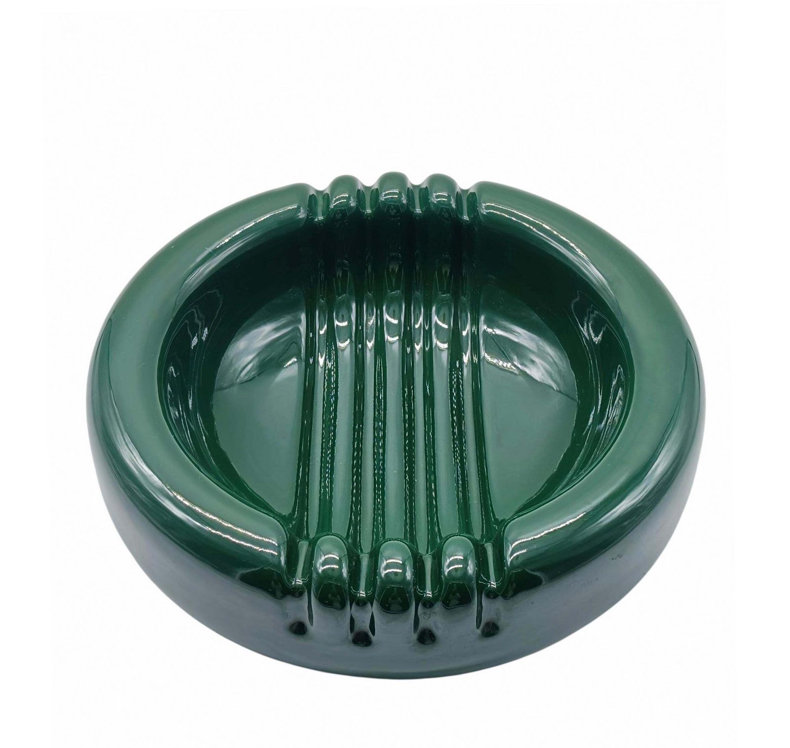 Enzo Bioli For Il Picchio Centrotavola In Green Ceramic, Italy 1960s photo Home Decor