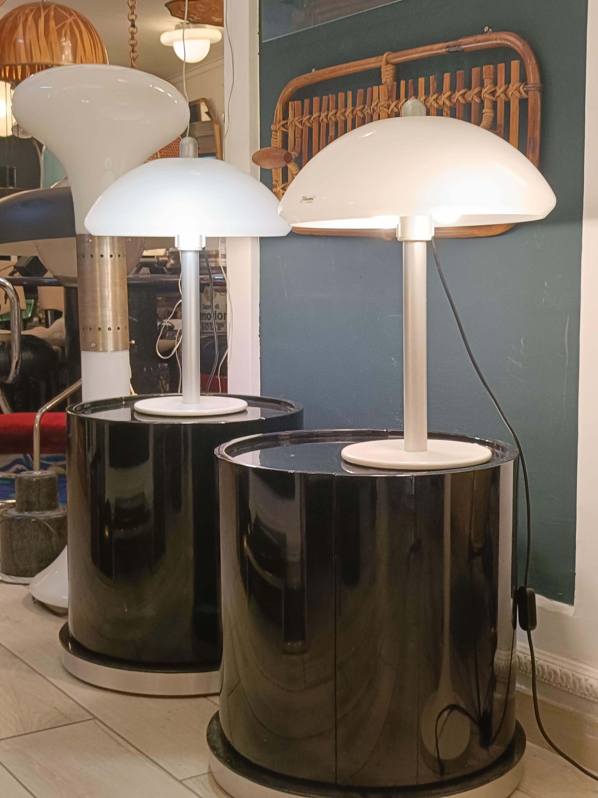 Iguzzini Pair Of Adjustable Height Table Lamps, Italy 1970s photo vintage