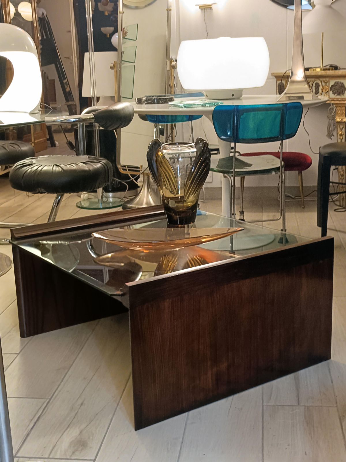 Kazuhide Takahama For Gavina "Acca" Coffee Table With Magazine Holder, Italy 1960s photo Furniture