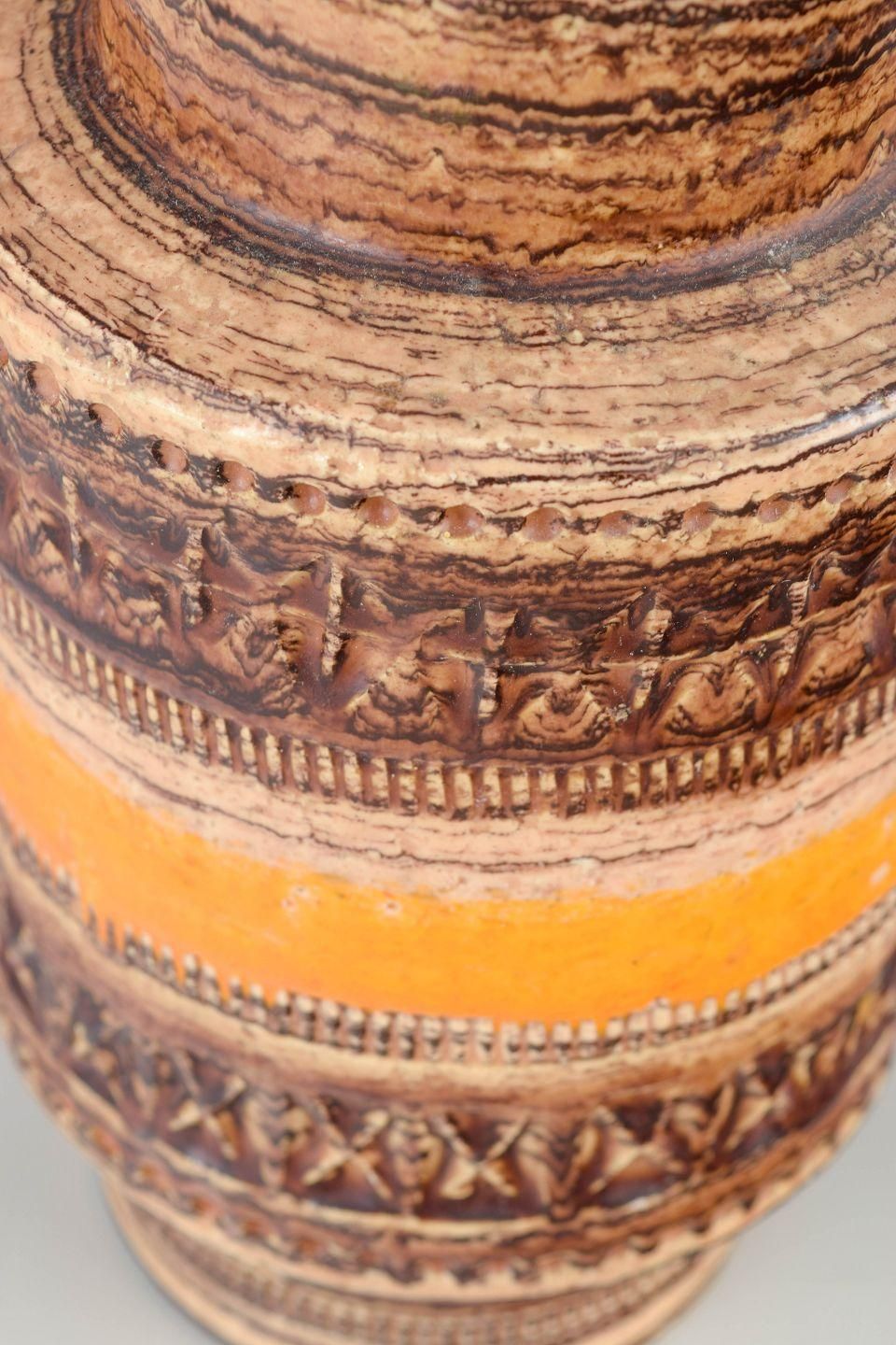 Aldo Londi voor Bitossi. Cilindrische stoneware vaas "Sahara", jaren 1970. photo for sale